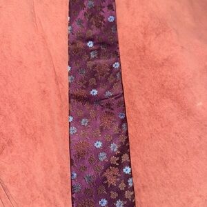 Purple Floral Men's Tie